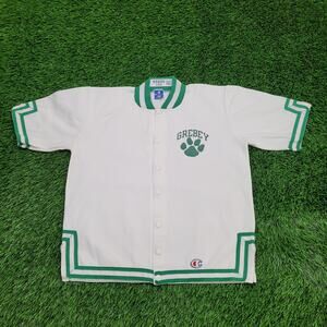 Vintage 80s Champion GREBEY Basketball Warmup Jersey Small 21x23 Nylon